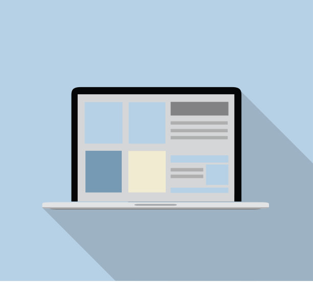 现代笔记本屏幕插图。笔记本电脑的矢量图形图片下载