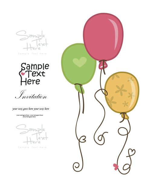 三个彩色气球图片下载