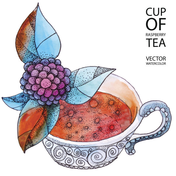 一杯覆盆子茶图片下载