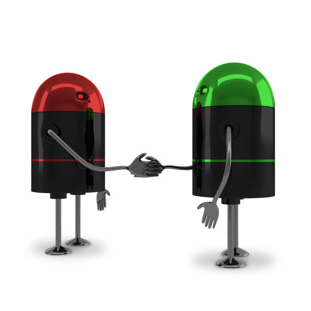 机器人握手图片下载