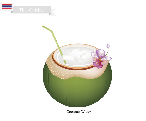 椰子汁饮料，泰国著名的饮料图片下载