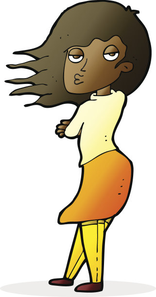 卡通女人做照片脸图片下载