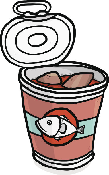 鱼和番茄酱罐头图片下载