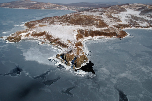 雪，冬天，俄罗斯群岛，牧师，“鸟瞰图”图片下载