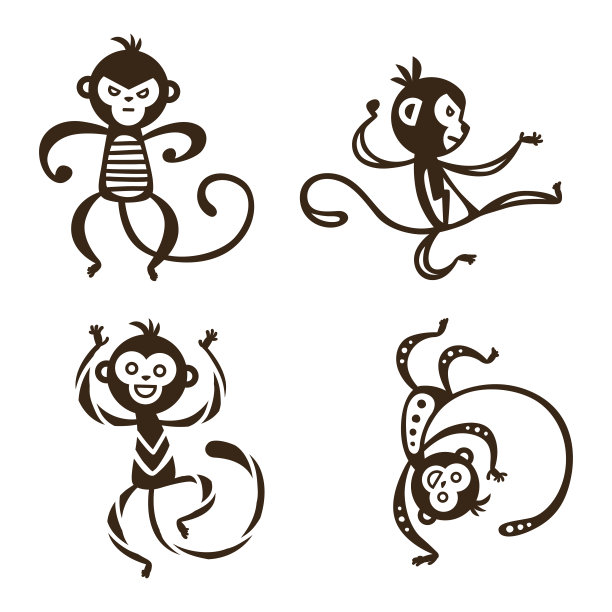 猴子矢量图图片下载