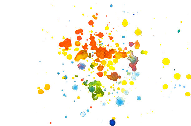 水彩飞溅背景，彩色颜料滴纹理纸纹理背景图片下载