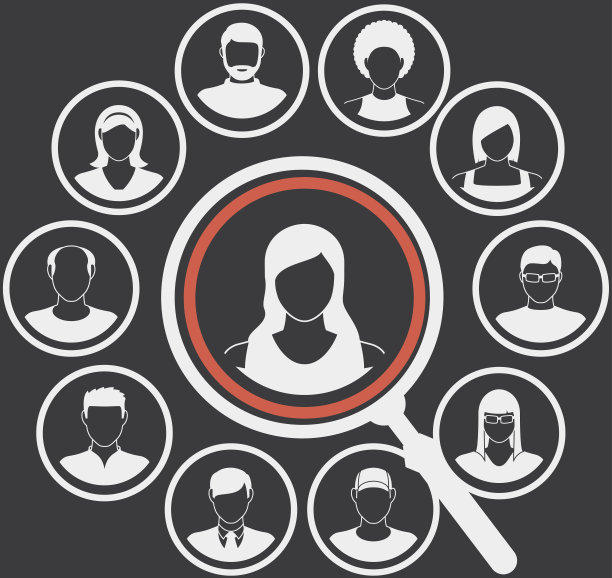 头脑风暴。抽象的元素。社交图标..用户图标和背景人物图标。伙伴关系。图片下载