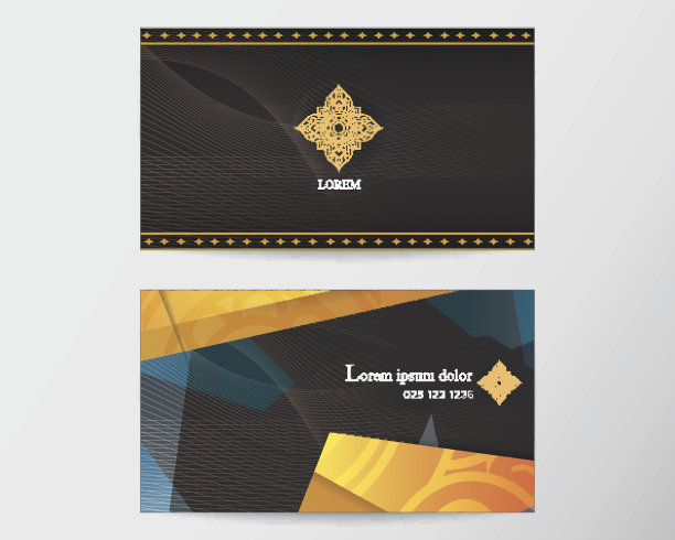 卡片设计模板抽象创意泰式风格图片下载