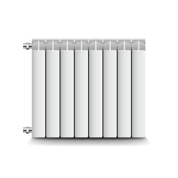 加热散热器隔离在白色矢量上图片下载