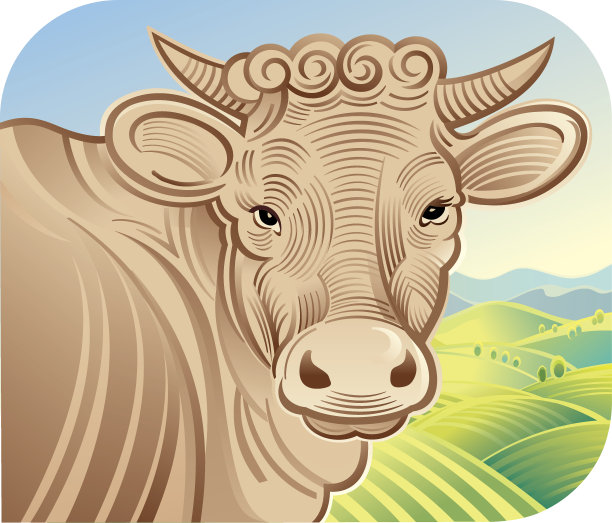 风景中的牛图片下载