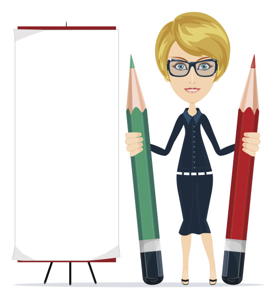 用铅笔在留白处书写的年轻女子图片下载