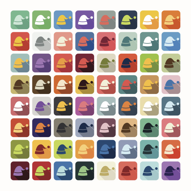 扁平设计:圣诞老人帽图片下载