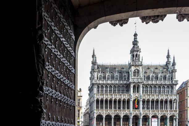 比利时布鲁塞尔冬日阳光明媚的一天图片下载