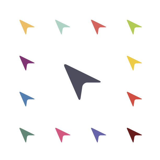 光标平面图标集图片下载