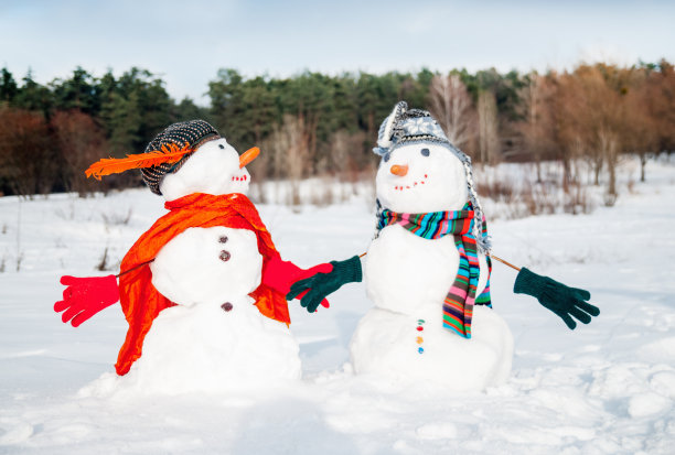两个雪人图片下载