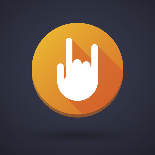 长影子与手图标图片下载