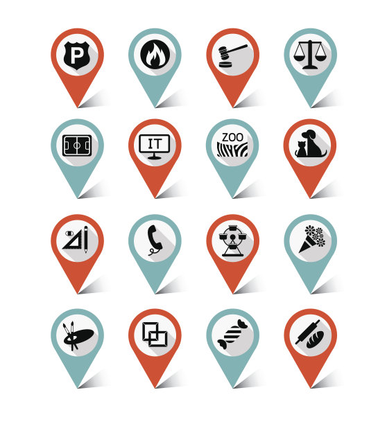 地图标记图标设置:目的地，地点图片下载