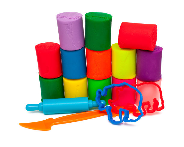 彩色造型面团和儿童刀具图片下载