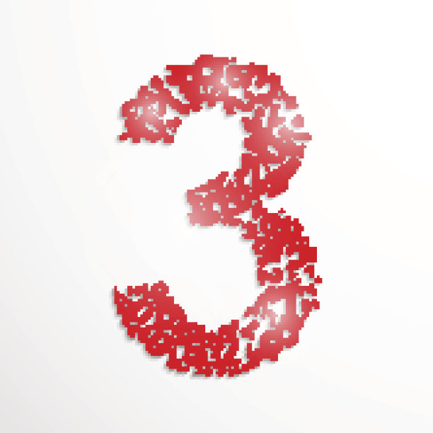 数字中的向量3。图片下载
