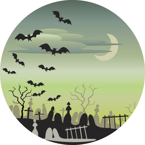 万圣节背景幽灵墓地图片下载