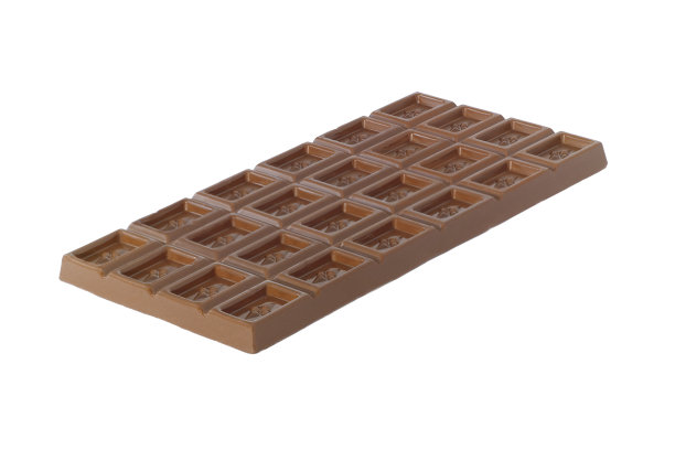 白色背景上孤立的巧克力棒图片下载