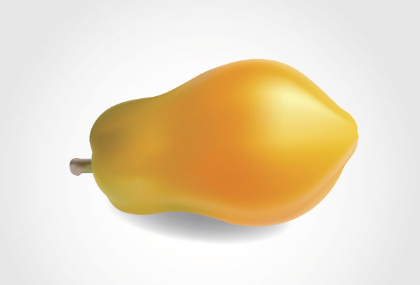 成熟的木瓜孤立图片下载