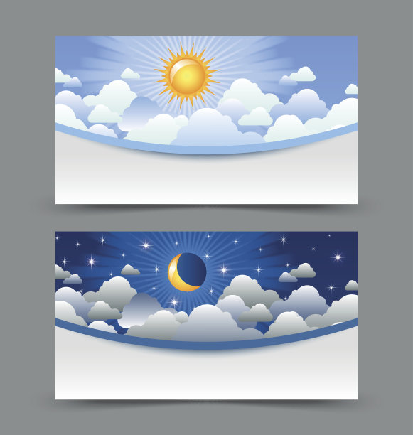 日间和夜间卡片图片下载