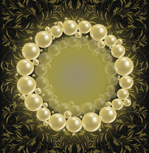 闪亮的珍珠框架图片下载