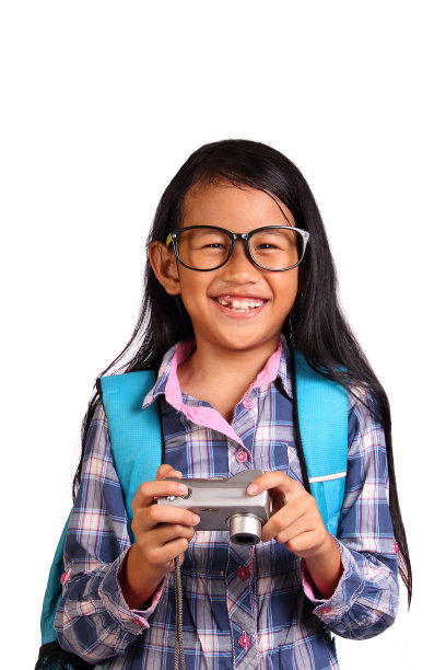 小女孩和相机图片下载