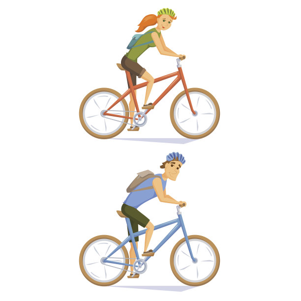 骑山地自行车的骑行者图片下载