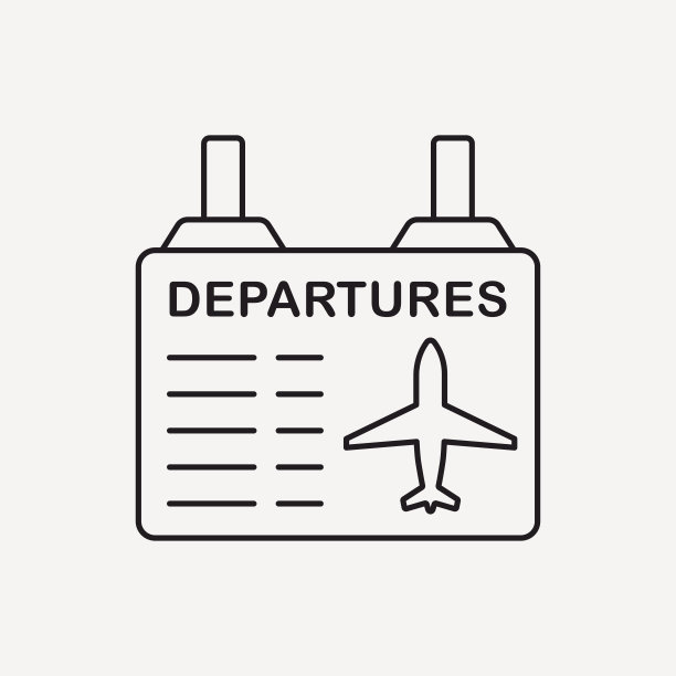 机场信息板线路图标图片下载