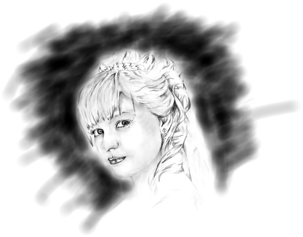 画画的女孩图片下载