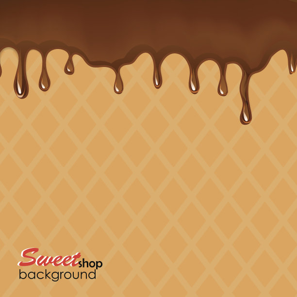 矢量假日背景与巧克力污渍图片下载