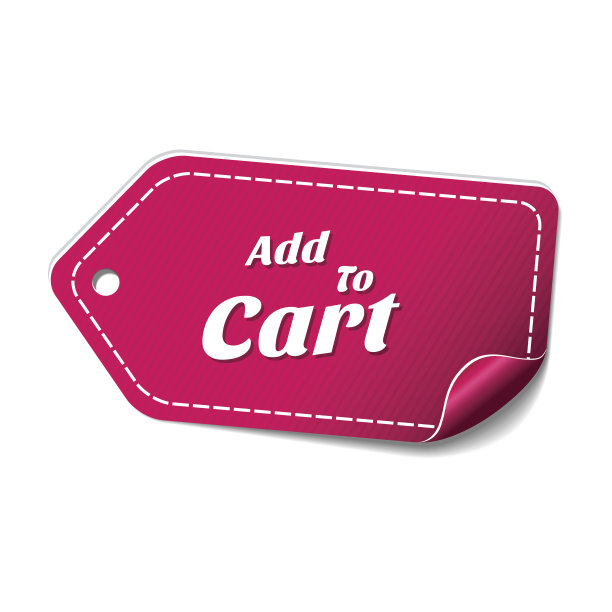 添加到购物车粉色矢量图标设计图片下载