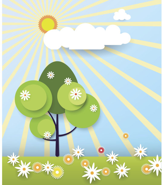 纸春天树图片下载