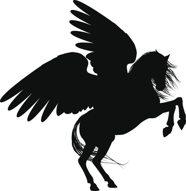 饲养飞马轮廓图片下载