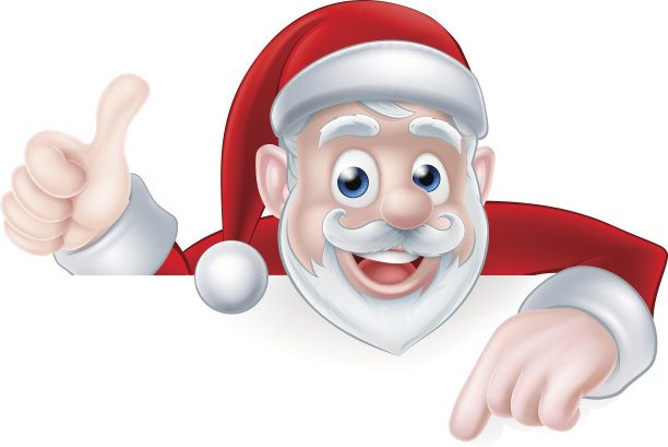 圣诞节圣诞老人指向图片下载