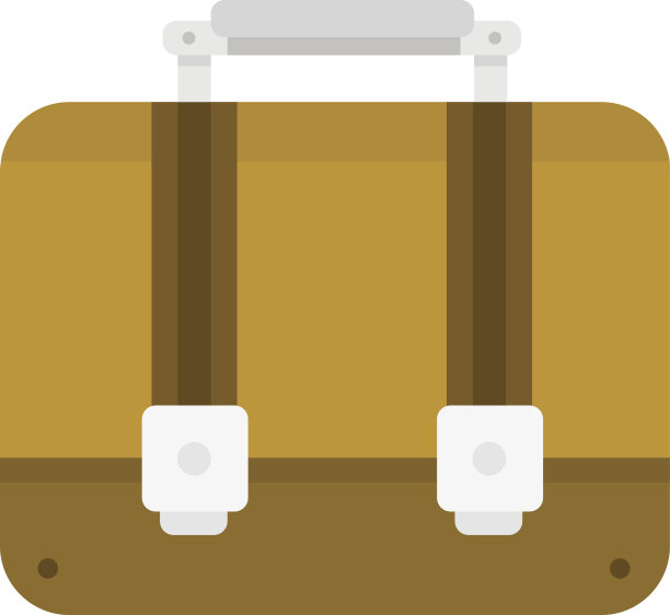 公文包平面图标矢量。图片下载