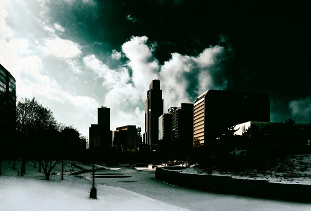 内布拉斯加州奥马哈市中心的天际线图片下载