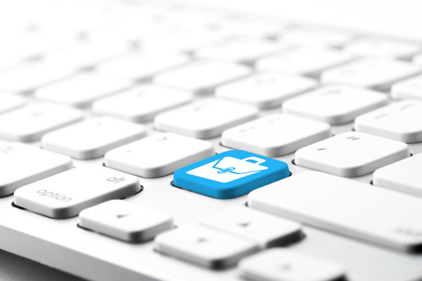 商务&电子商务图标上的电脑键盘按钮图片下载