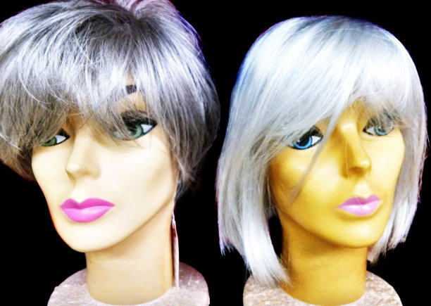 灰色的假发图片下载