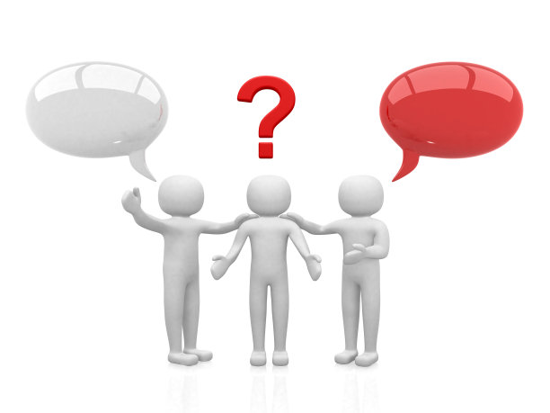 3d人-人谈话结束问号图片下载