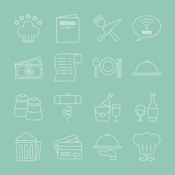 餐厅线图标设置图片下载