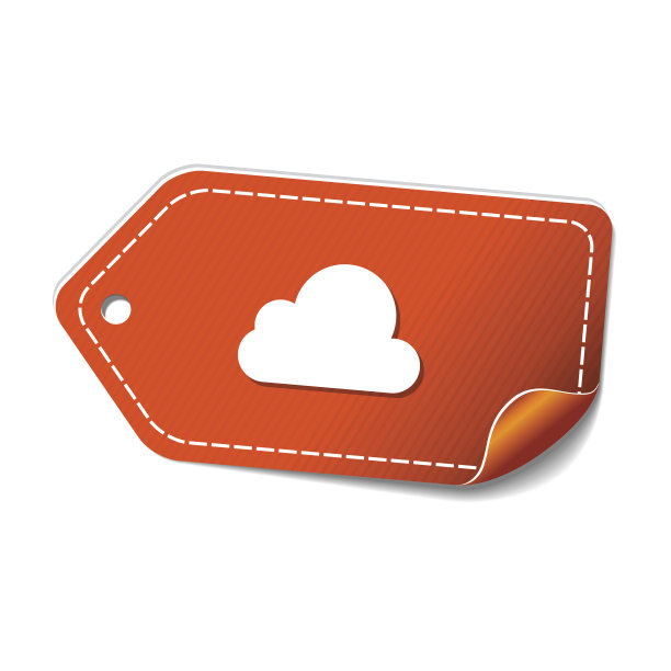 云橙色矢量图标设计图片下载