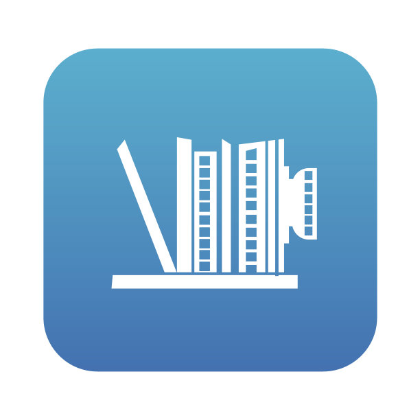 旧相机上的蓝色按钮设计，干净的矢量图片下载