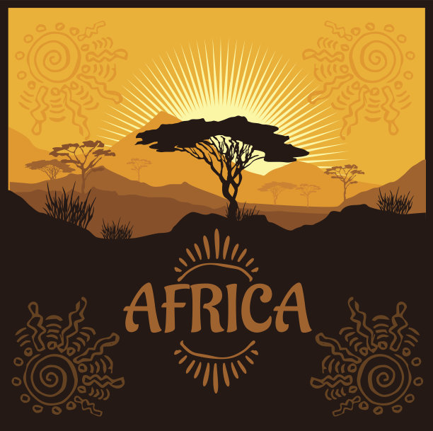 非洲-矢量海报图片下载