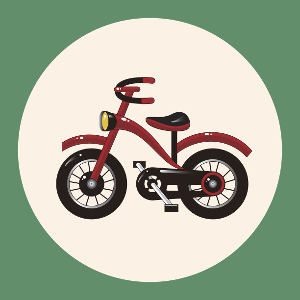 交通自行车主题元素向量，eps图片下载