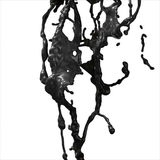 溅上黑色燃料油。图片下载