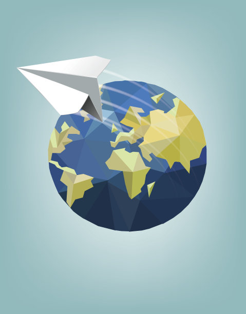 世界各地的平面图标插图图片下载