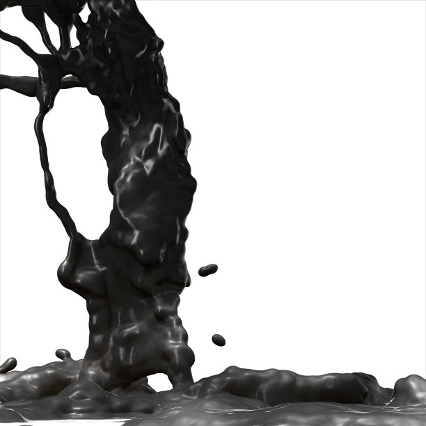 溅上黑色燃料油。图片下载